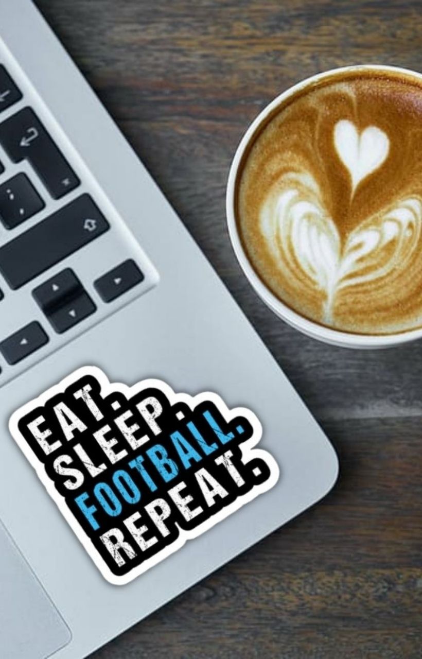 Eat Sleep Football Repeat Sticker