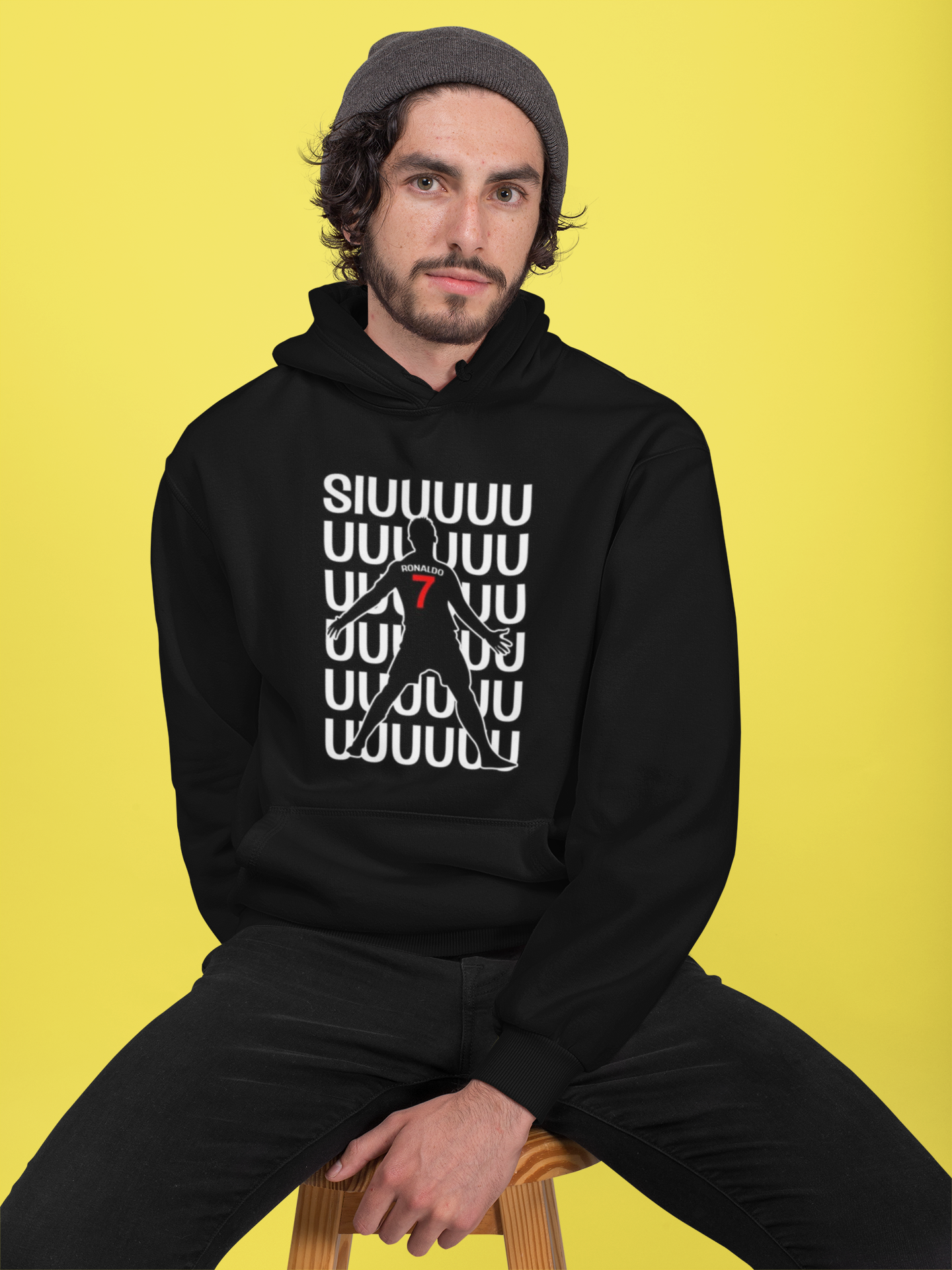 siuuu (black) Hoodie